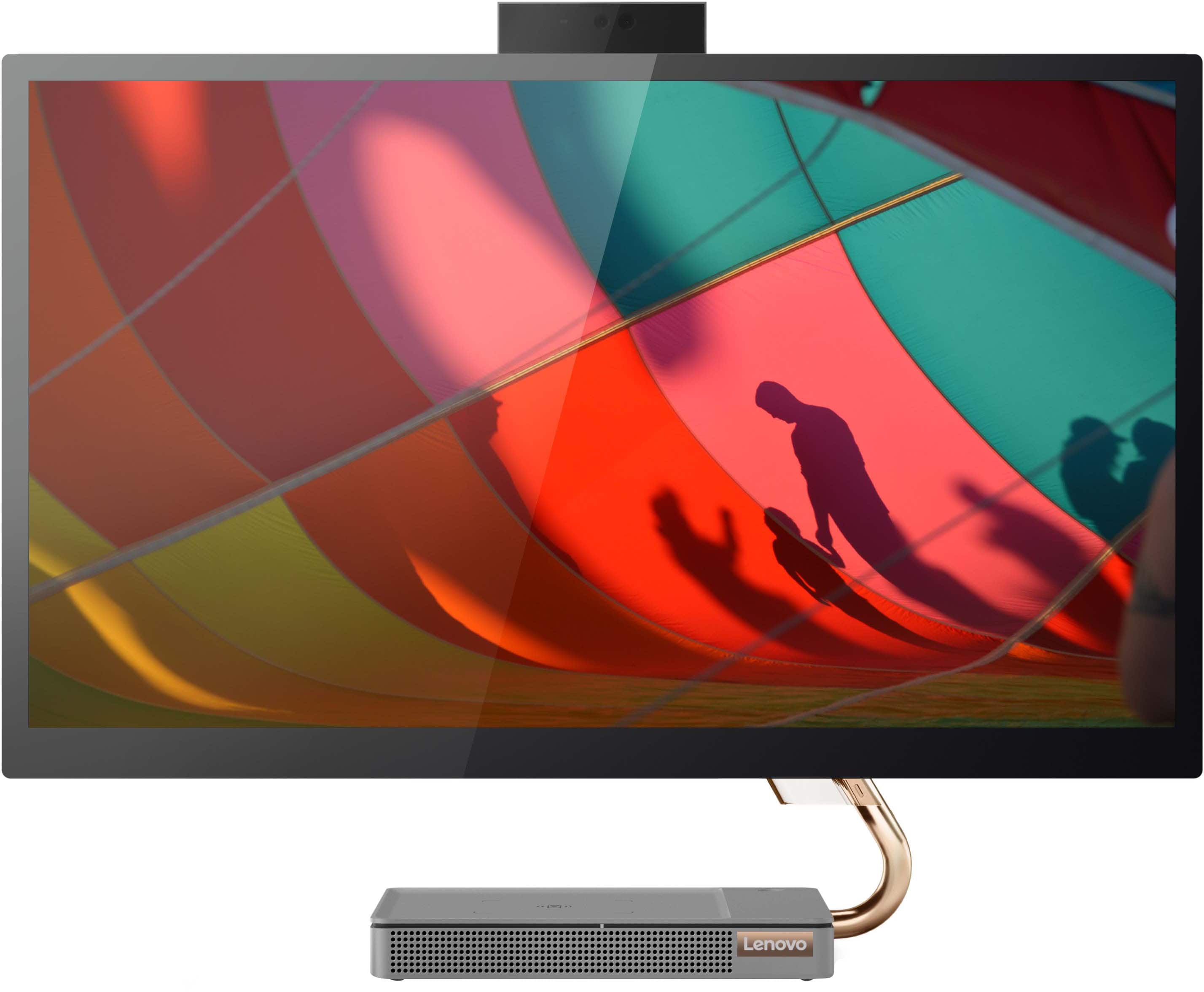 Alt View 3. Lenovo - IdeaCentre AIO 5i 27" Touch-Screen All-In-One - Intel Core i5 - 12GB Memory - 512GB Solid State Drive - Mineral Gray.