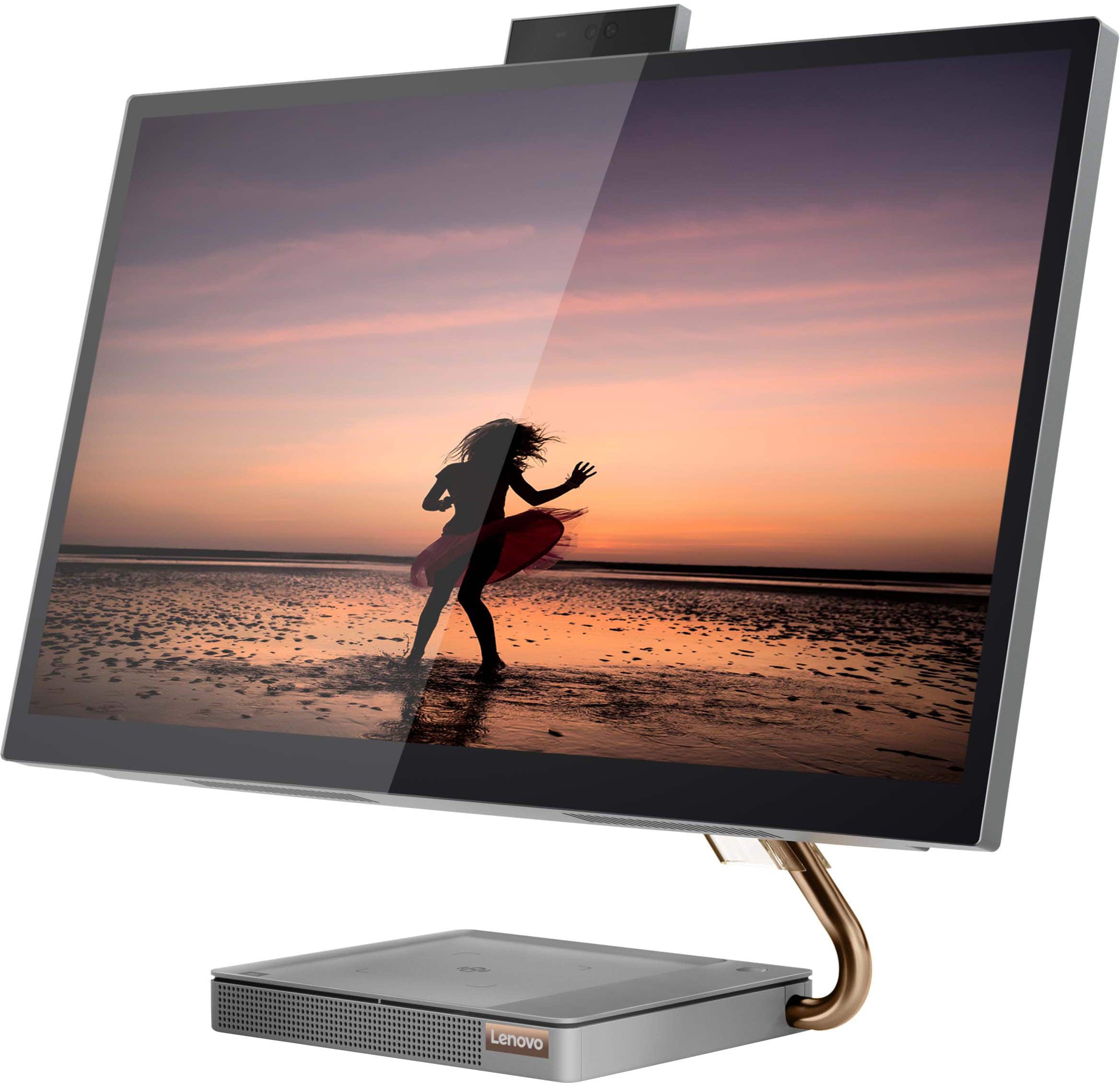 Alt View 4. Lenovo - IdeaCentre AIO 5i 27" Touch-Screen All-In-One - Intel Core i5 - 12GB Memory - 512GB Solid State Drive - Mineral Gray.