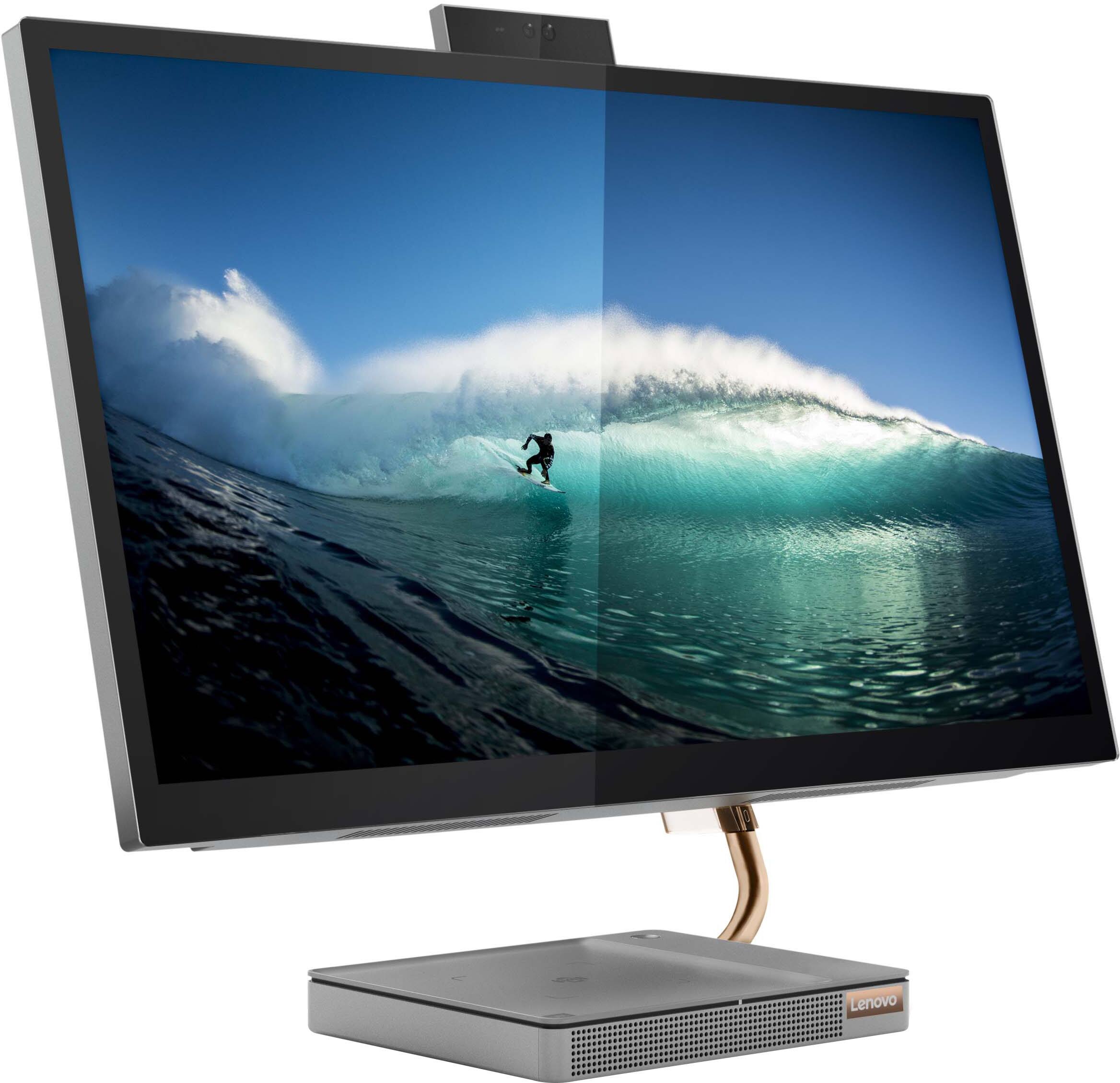Alt View 5. Lenovo - IdeaCentre AIO 5i 27" Touch-Screen All-In-One - Intel Core i5 - 12GB Memory - 512GB Solid State Drive - Mineral Gray.