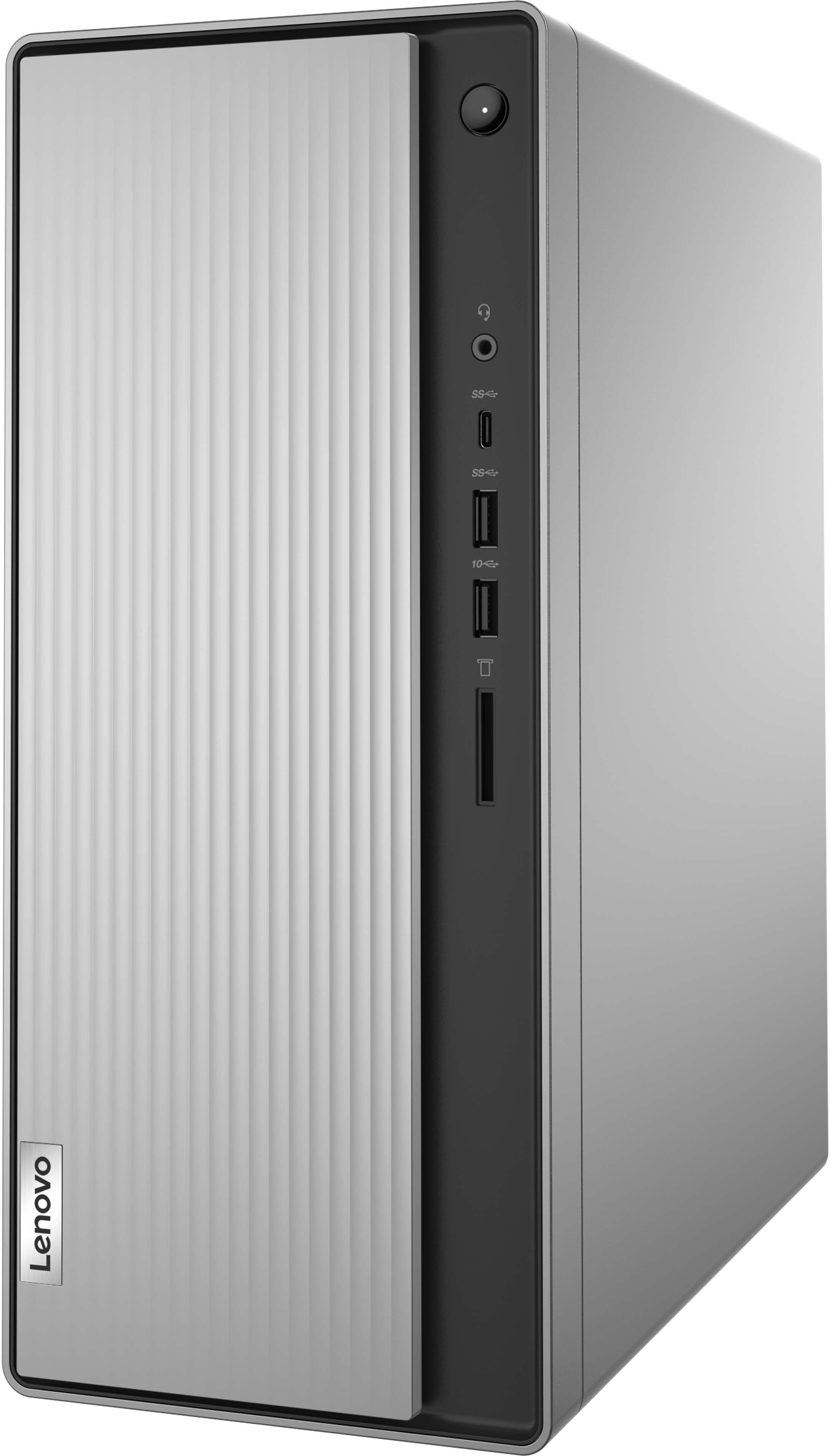 Left View: Dell - OptiPlex 7000 Desktop - Intel i7-10700 - 16 GB Memory - 256 GB SSD - Black