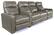 Alt View 12. RowOne - Prestige Straight 4-Chair Row with loveseat Leather Power Recline Home Theater Seating - Grey.