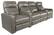 Left. RowOne - Prestige Straight 4-Chair Row with loveseat Leather Power Recline Home Theater Seating - Grey.
