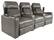 Alt View 11. RowOne - Prestige Straight 3-Chair Leather Power Recline Home Theater Seating - Grey.