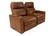 Angle. RowOne - Prestige Straight 2-Chair Leather Power Recline Home Theater Seating - Brown.