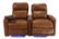 Alt View Zoom 11. RowOne - Prestige Straight 2-Chair Leather Power Recline Home Theater Seating - Brown.