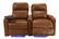 Alt View 11. RowOne - Prestige Straight 2-Chair Leather Power Recline Home Theater Seating - Brown.
