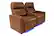 Left. RowOne - Prestige Straight 2-Chair Leather Power Recline Home Theater Seating - Brown.