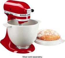 KitchenAid - Bread Bowl with Baking Lid - Grey Speckle - Left_Zoom