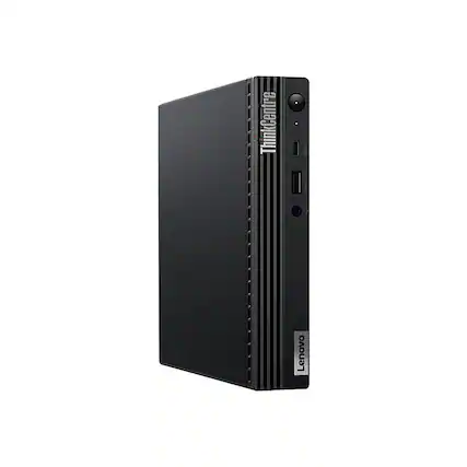Front. Lenovo - ThinkCentre M80q Tiny Desktop - Intel Core i5-10500T - 8GB Memory - Integrated Intel UHD Graphics 630 - 512 SSD - Black.