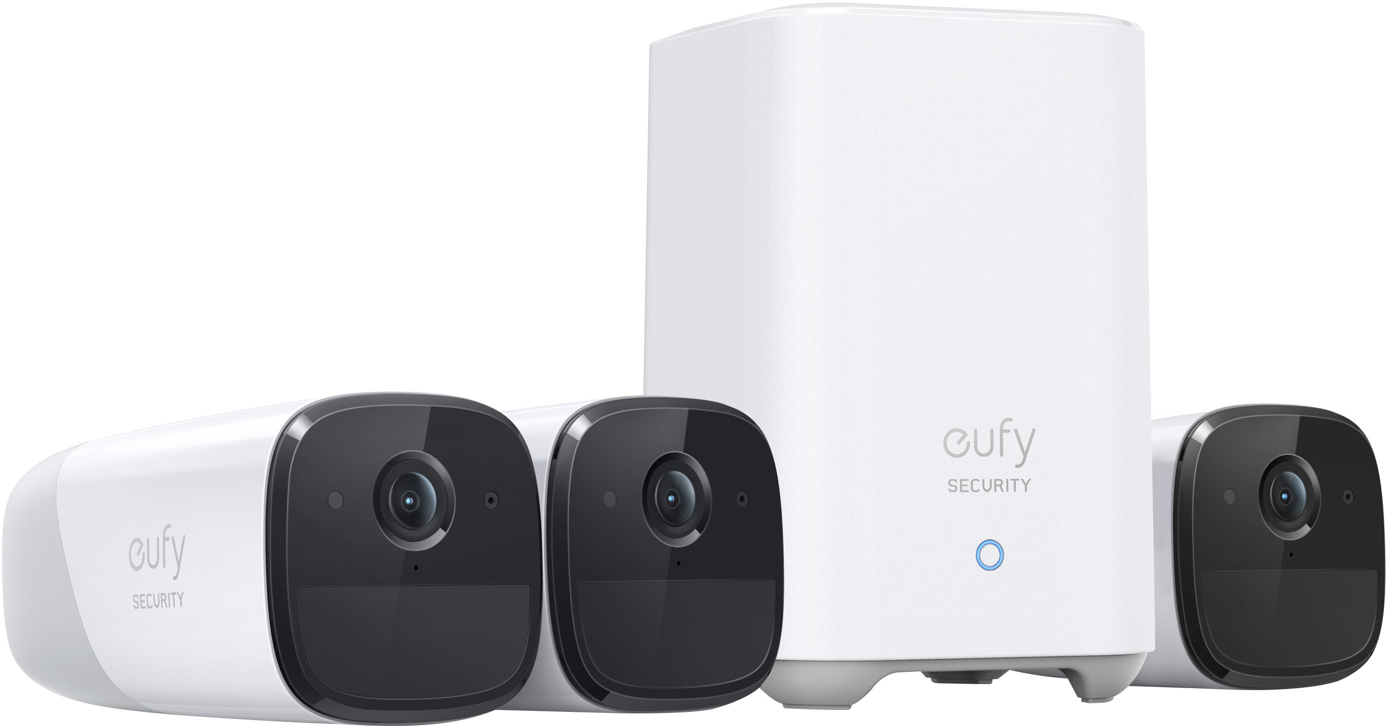 Helt tør Først Lejlighedsvis Best Buy: eufy Security eufyCam 2 Pro 3-Camera Indoor/Outdoor Wireless 2K  16GB Home Security System White T88521D1