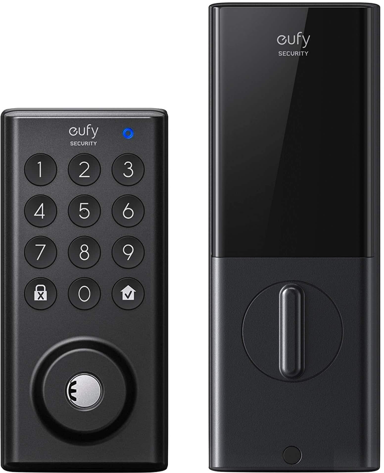 Front. eufy Security - Solo Smart Lock Wi-Fi Deadbolt with App/Keypad/Key Access - Black.