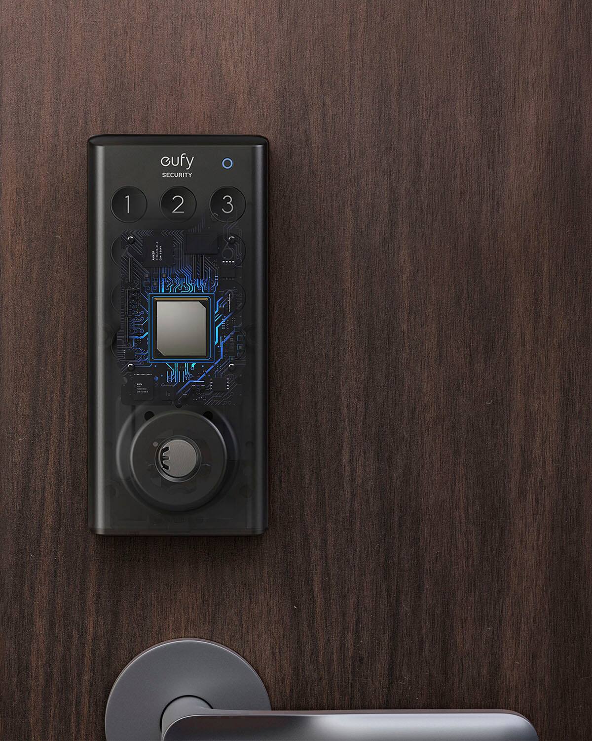 Alt View 11. eufy Security - Solo Smart Lock Wi-Fi Deadbolt with App/Keypad/Key Access - Black.
