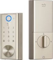 eufy Security - Smart Lock Wi-Fi Replacement Deadbolt with App/Touchscreen/Electronic Guest Key Access - Satin Nickel - Front_Zoom