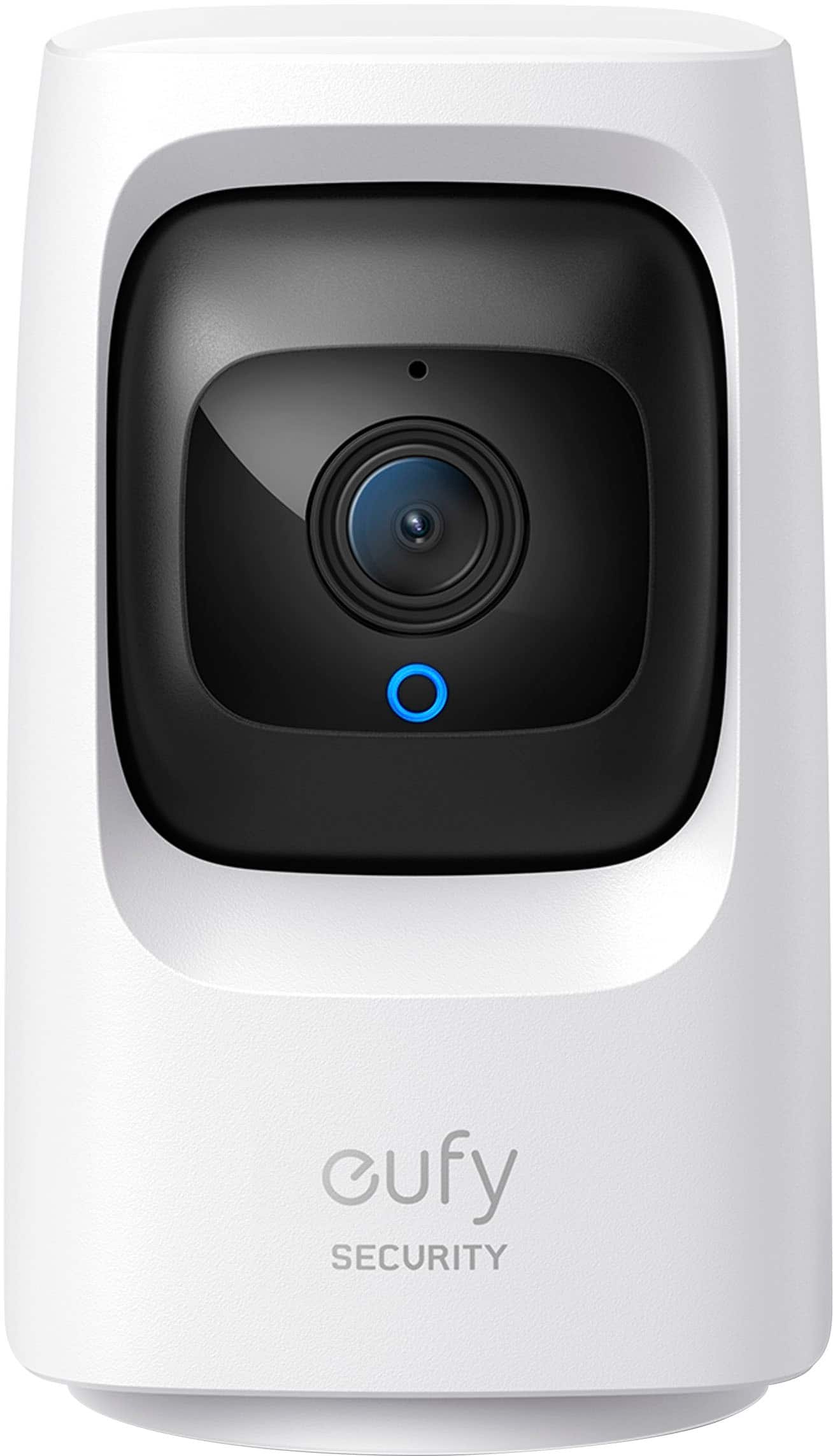 Front. eufy - Indoor Wired 2K PTZ Security Camera with AI Detection - White.