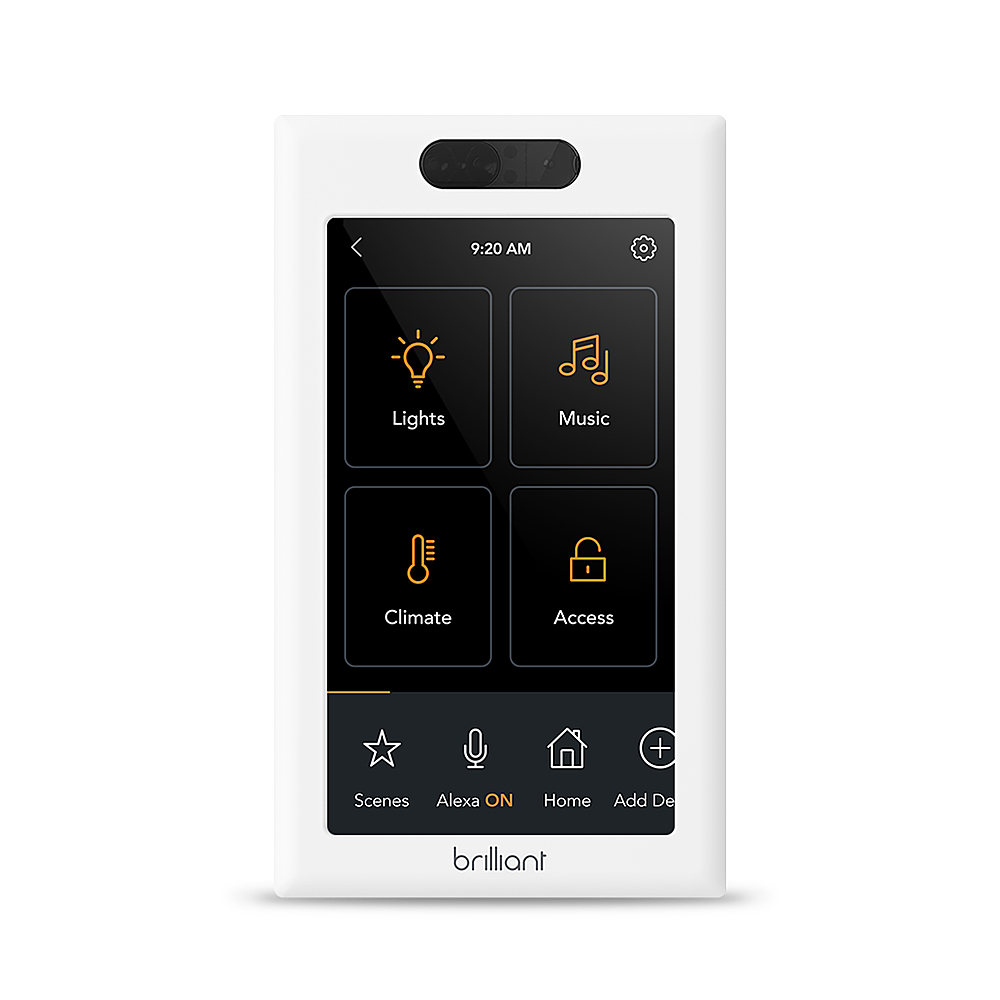 Brilliant - Smart Home Control - 1-Switch Panel - In-Wall Touchscreen Control for Lights, Music, & More - White