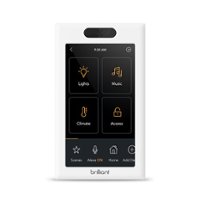 Brilliant - Wi-Fi Smart 1-Switch Home Control Panel with Voice Assistant - White - Front_Zoom