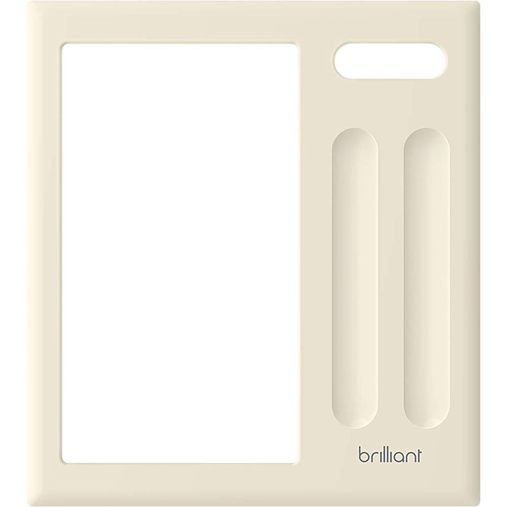 Brilliant - Smart Home Control - Snap-On Color Frame (2-Switch Panel) - Light Almond