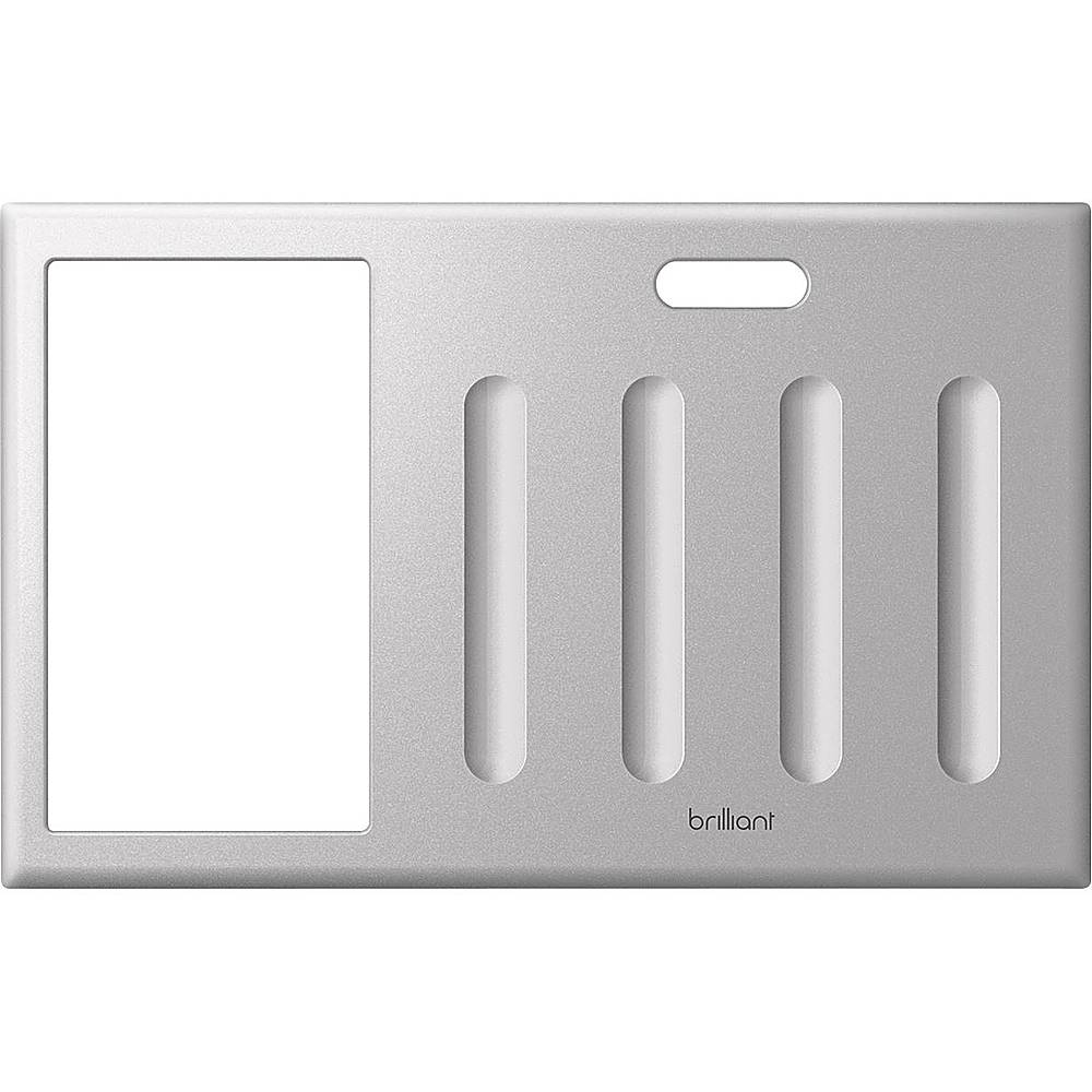 Brilliant - Smart Home Control - Snap-On Color Frame (4-Switch Panel) - Silver