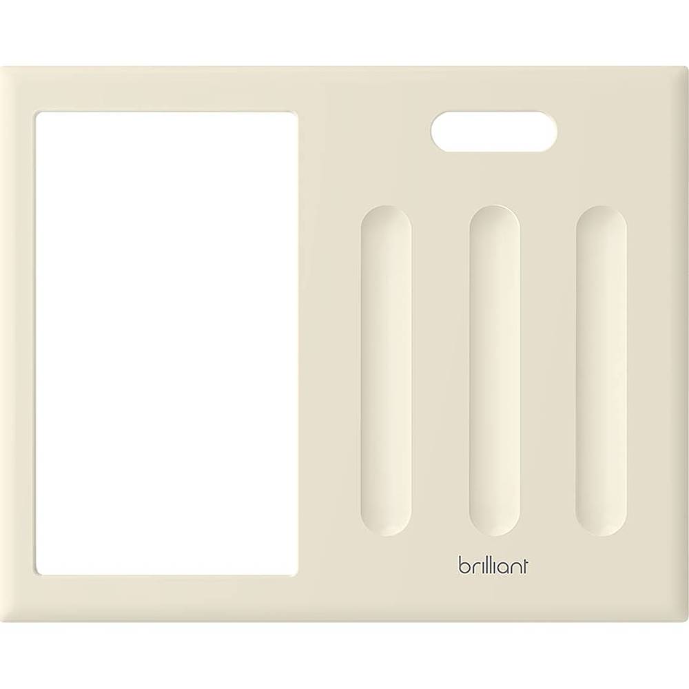 Brilliant - Smart Home Control - Snap-On Color Frame (3-Switch Panel) - Light Almond