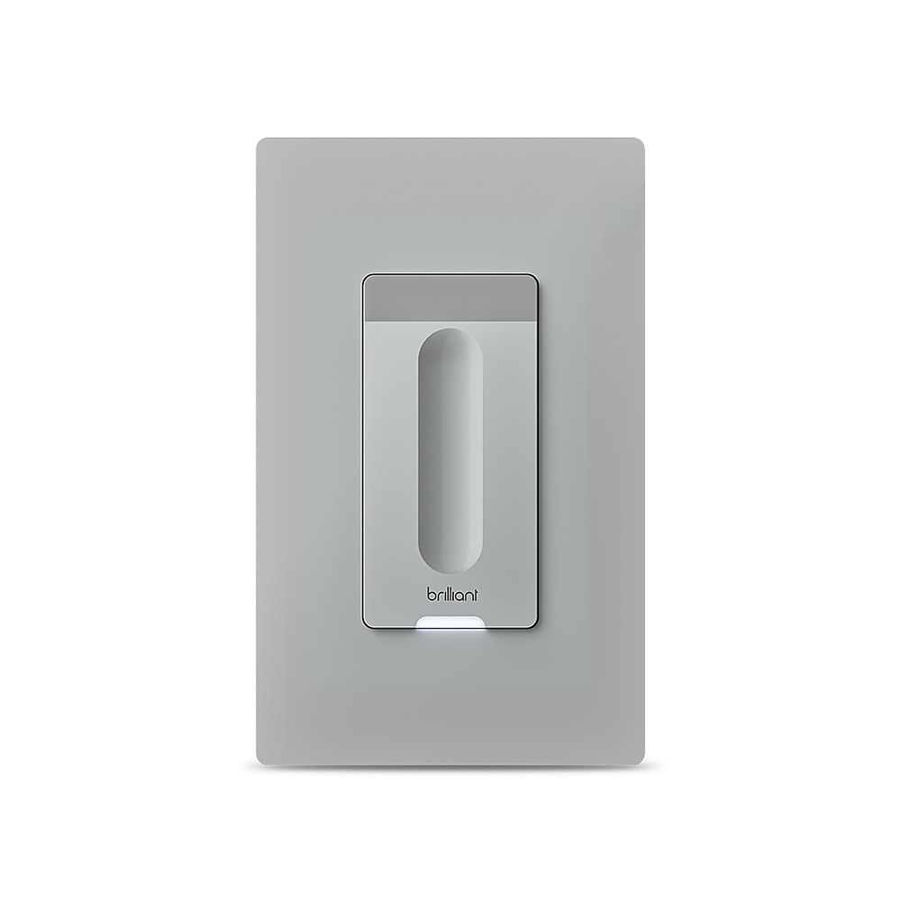 Brilliant - Smart Dimmer Switch - Works with Alexa, Google Assistant, HomeKit, Hue, LIFX, SmartThings, TP-Link, Wemo - Gray