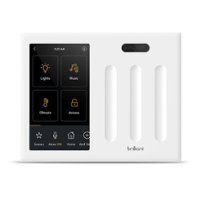Brilliant - Wi-Fi Smart 3-Switch Home Control Panel with Voice Assistant - White - Front_Zoom