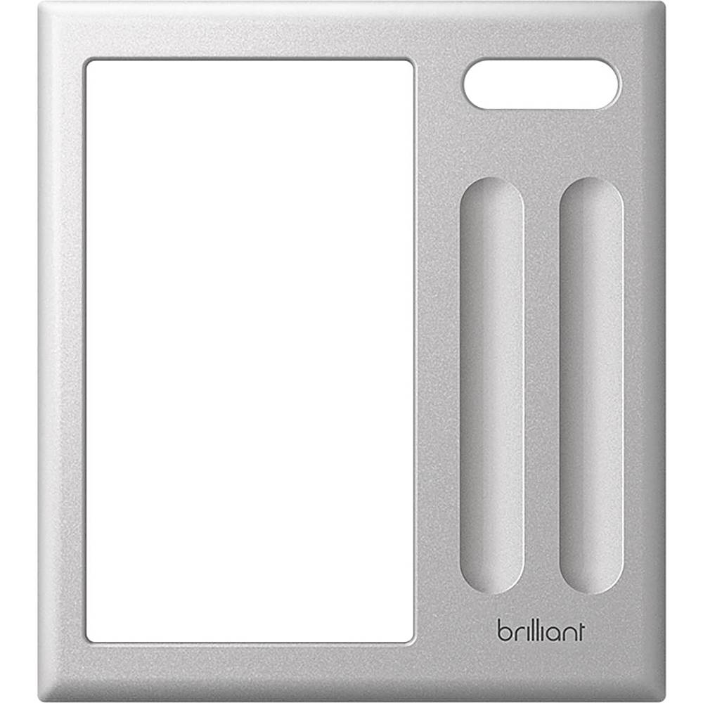 Brilliant - Smart Home Control - Snap-On Color Frame (2-Switch Panel) - Silver