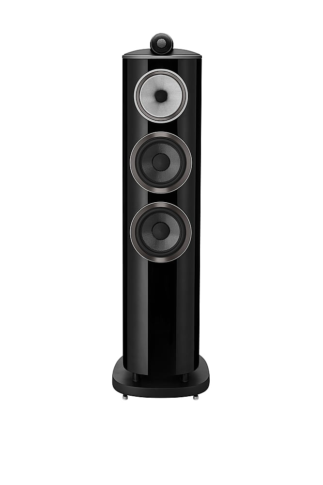 Bowers & Wilkins - 804 D4 Diamond 1" Diamond Tweeter, 5" Midrange, Dual 6.5" Woofer Floorstanding Speaker (each) - Gloss Black - Front_Zoom
