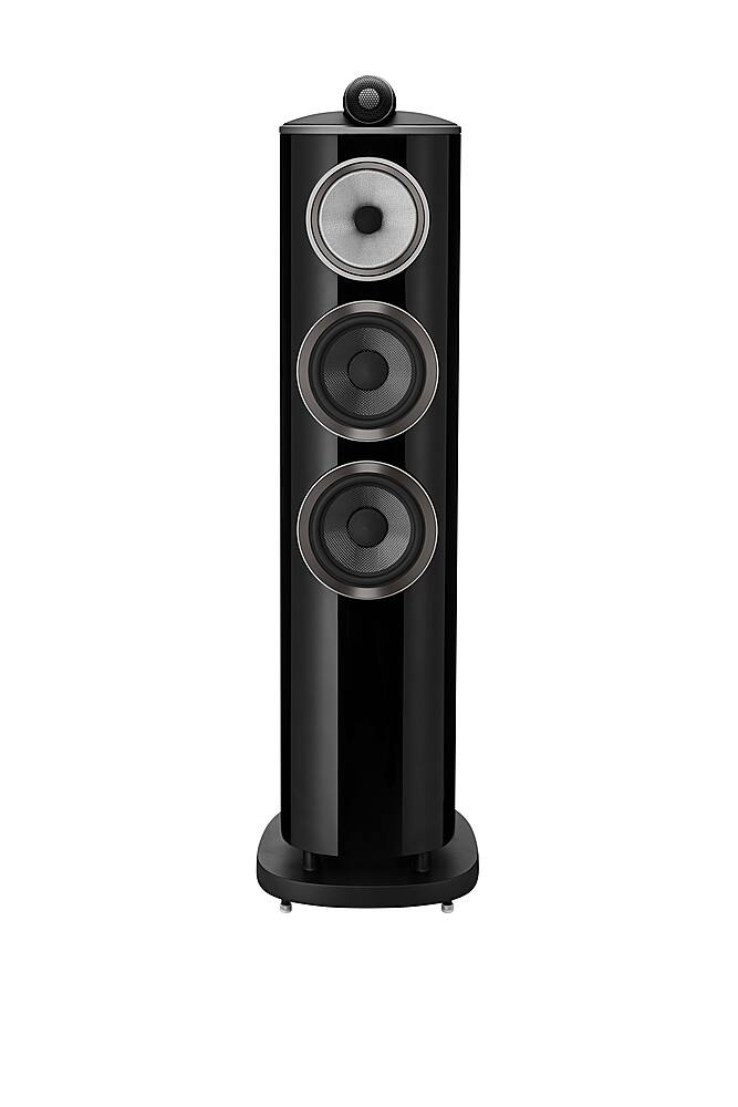 Bowers & Wilkins - 804 D4 Diamond 1" Diamond Tweeter, 5" Midrange, Dual 6.5" Woofer Floorstanding Speaker (each) - Gloss Black