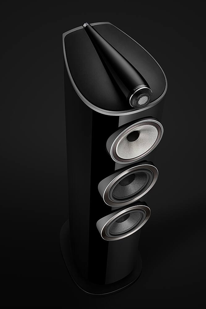 Alt View 12. Bowers & Wilkins - 800 Series Diamond 1" Diamond Tweeter, 5" Midrange, Dual 6.5" Woofer Floorstanding Speaker (each) - Gloss Black.