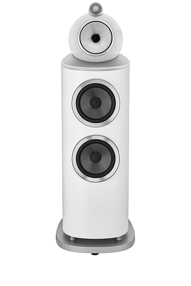 Bowers & Wilkins – 800 Series Diamond 1″ Diamond Tweeter, 6″ Midrange in Turbine Head, Dual 8″ Woofer Floorstanding Speaker (each) – White
