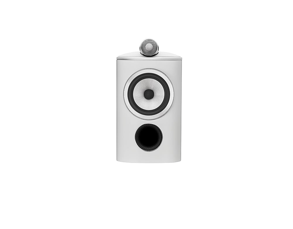 Front. Bowers & Wilkins - 800 Series Diamond 2-way Bookshelf Speaker (each) - White.