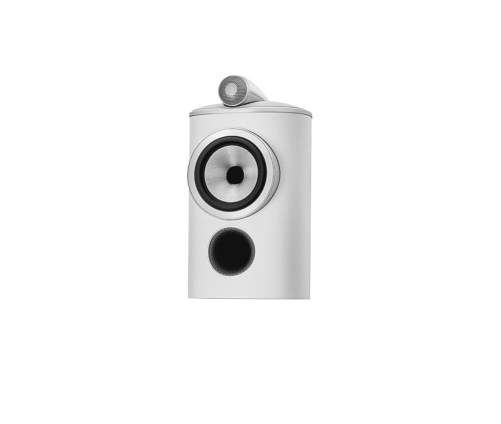 Left. Bowers & Wilkins - 800 Series Diamond 2-way Bookshelf Speaker (each) - White.