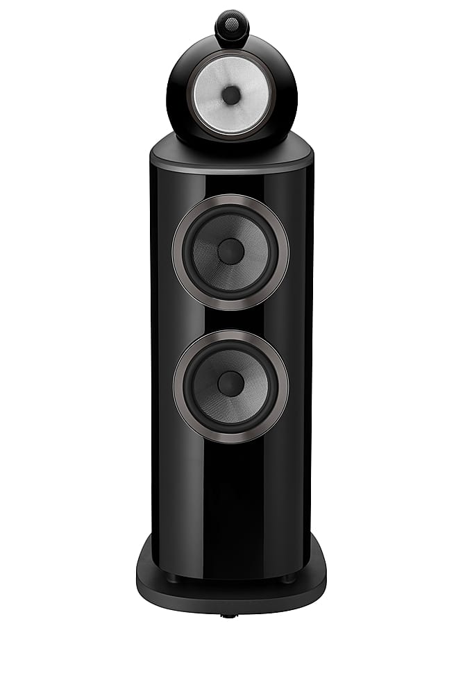 Bowers & Wilkins - 802 D4 Diamond 1" Diamond Tweeter, 6" Midrange in Turbine Head, Dual 8" Woofer Floorstanding Speaker (each) - Gloss Black - Front_Zoom