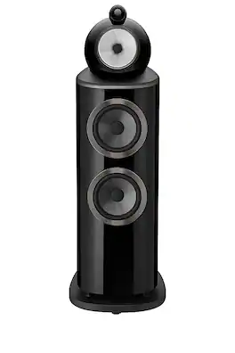 Bowers & Wilkins - 802 D4 Diamond 1" Diamond Tweeter, 6" Midrange in Turbine Head, Dual 8" Woofer Floorstanding Speaker (each) - Gloss Black