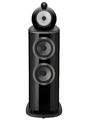Front. Bowers & Wilkins - 802 D4 Diamond 1" Diamond Tweeter, 6" Midrange in Turbine Head, Dual 8" Woofer Floorstanding Speaker (each) - Gloss Black.