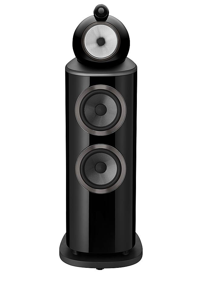 Front. Bowers & Wilkins - 802 D4 Diamond 1" Diamond Tweeter, 6" Midrange in Turbine Head, Dual 8" Woofer Floorstanding Speaker (each) - Gloss Black.