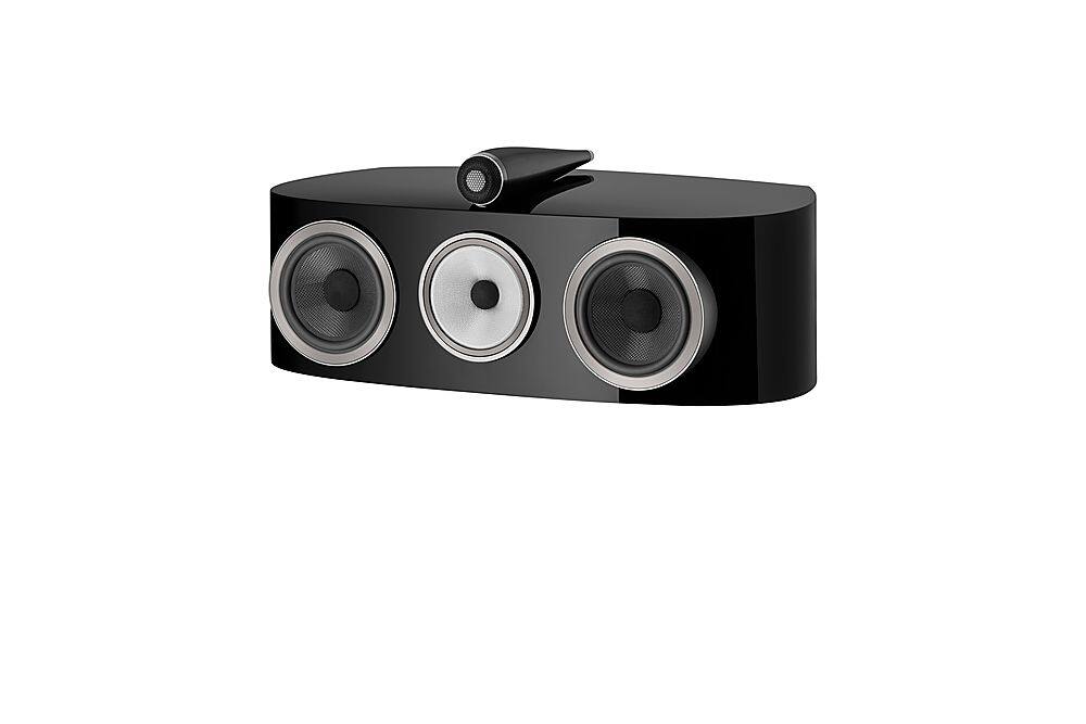 Left. Bowers & Wilkins - 800 Series Diamond 1" Diamond Tweeter, 5" Midrange, Dual 6.5" Woofer Center Channel Speaker (each) - Gloss Black.