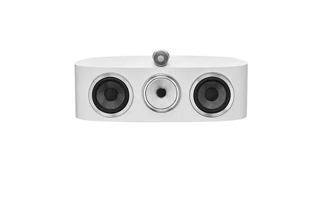 Front. Bowers & Wilkins - 800 Series Diamond 1" Diamond Tweeter, 5" Midrange, Dual 6.5" Woofer Center Channel Speaker (each) - White.