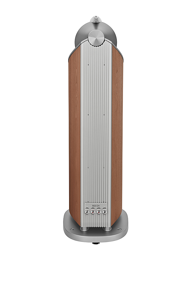 Back View: Bowers & Wilkins - 800 Series Diamond 1" Diamond Tweeter, 5" Midrange in Turbine Head, Dual 7" Woofer Floorstanding Speaker (each) - Walnut
