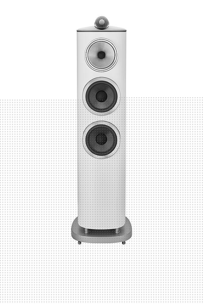 Bowers & Wilkins - 804 D4 Diamond 1" Diamond Tweeter, 5" Midrange, Dual 6.5" Woofer Floorstanding Speaker (each) - White - Front_Zoom