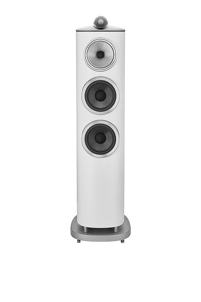Bowers & Wilkins - 804 D4 Diamond 1" Diamond Tweeter, 5" Midrange, Dual 6.5" Woofer Floorstanding Speaker (each) - White