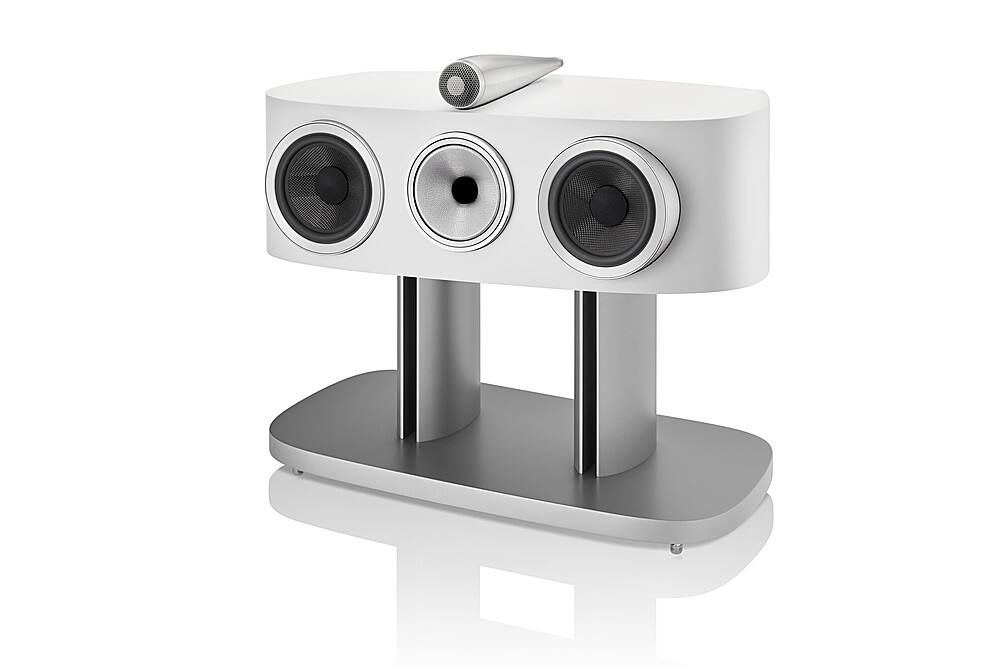 Back. Bowers & Wilkins - FS-HTM D4 Floor Stand for HTM81 D4/HTM82 D4 Center Speaker - Silver.