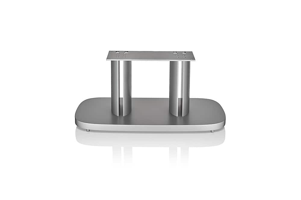 Left View: Bowers & Wilkins - 800 Series HTM81 HTM82 D4 Center Channel Stand - Silver Grey