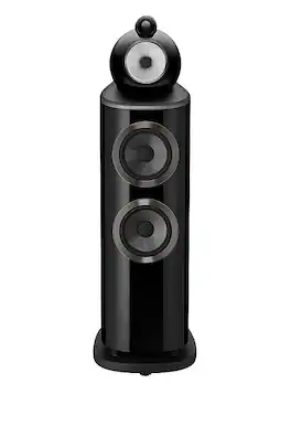 Bowers & Wilkins - 803 D4 Diamond 1" Diamond Tweeter, 5" Midrange in Turbine Head, Dual 7" Woofer Floorstanding Speaker (each) - Gloss Black