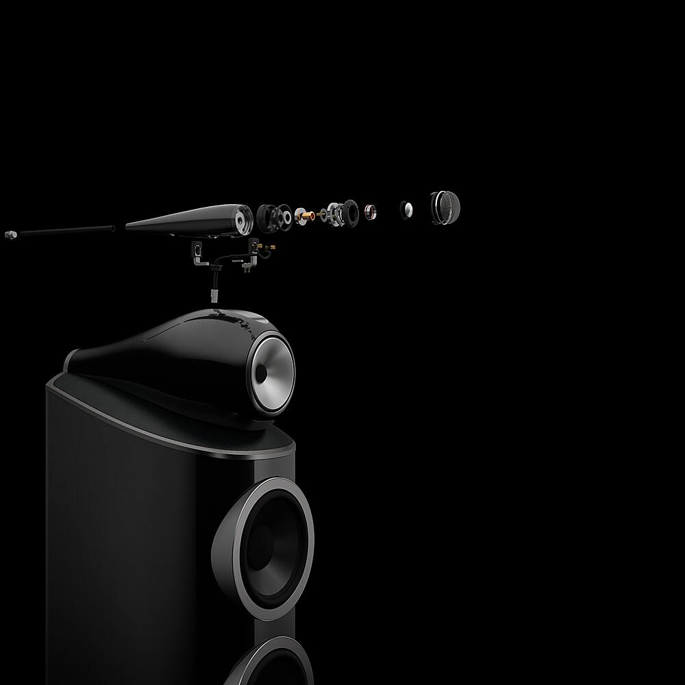 Alt View 20. Bowers & Wilkins - 800 Series Diamond 1" Diamond Tweeter, 5" Midrange in Turbine Head, Dual 7" Woofer Floorstanding Speaker (each) - Gloss Black.