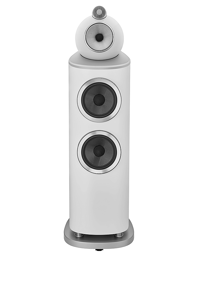 Bowers & Wilkins – 800 Series Diamond 1″ Diamond Tweeter, 5″ Midrange in Turbine Head, Dual 7″ Woofer Floorstanding Speaker (each) – White