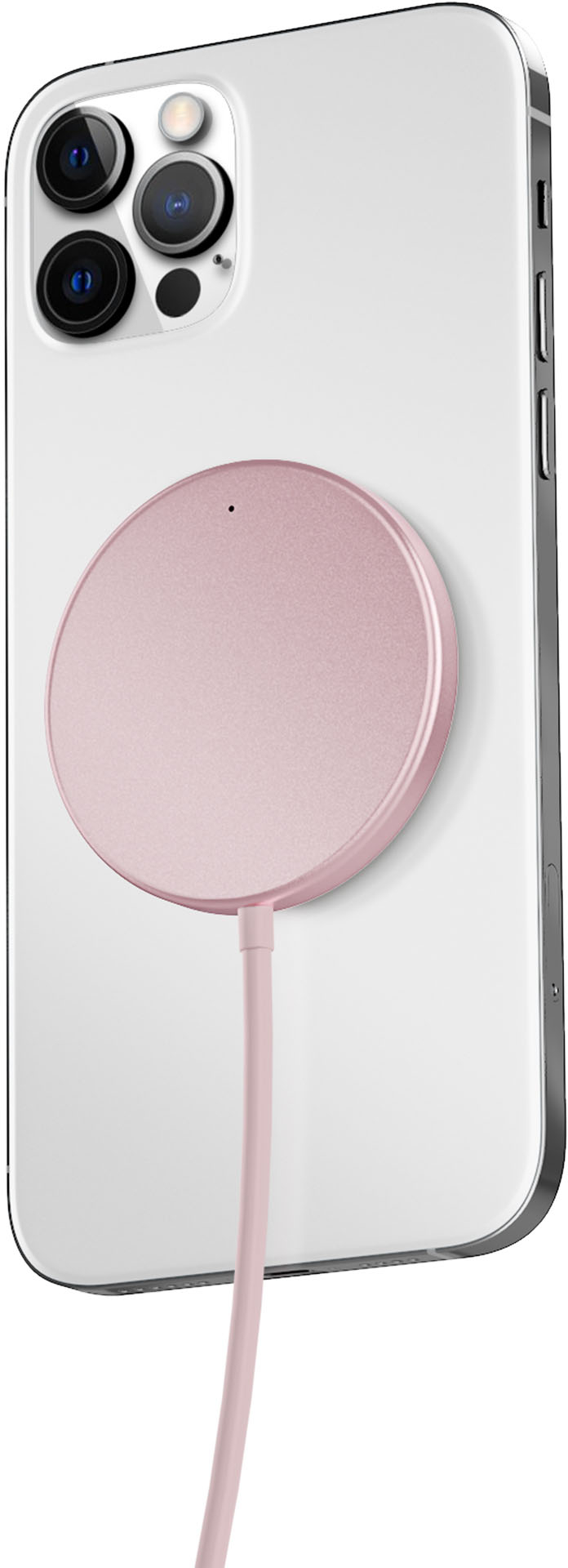 Fun Chic White Candy Pink Color Blocks Sleek Band Wireless Charger