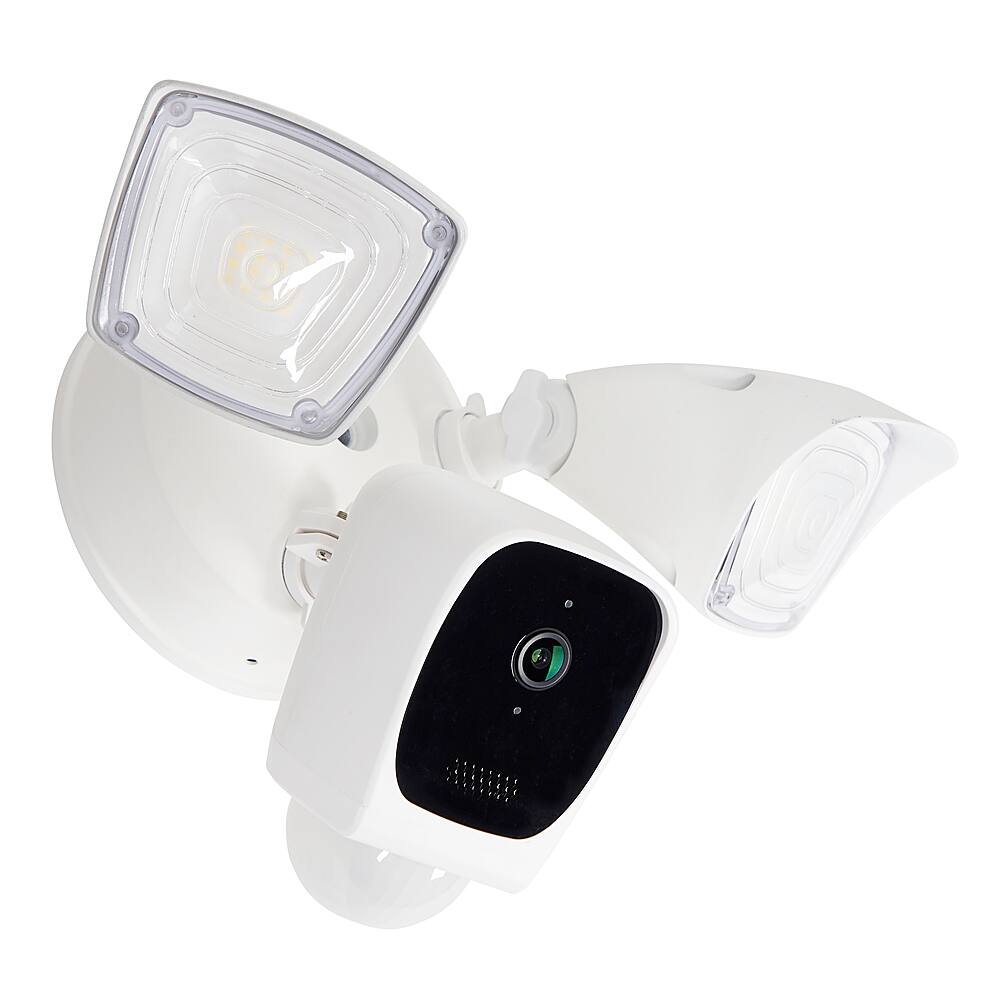 Left View: Peace by Hampton - Smart Security Light with Camera - White