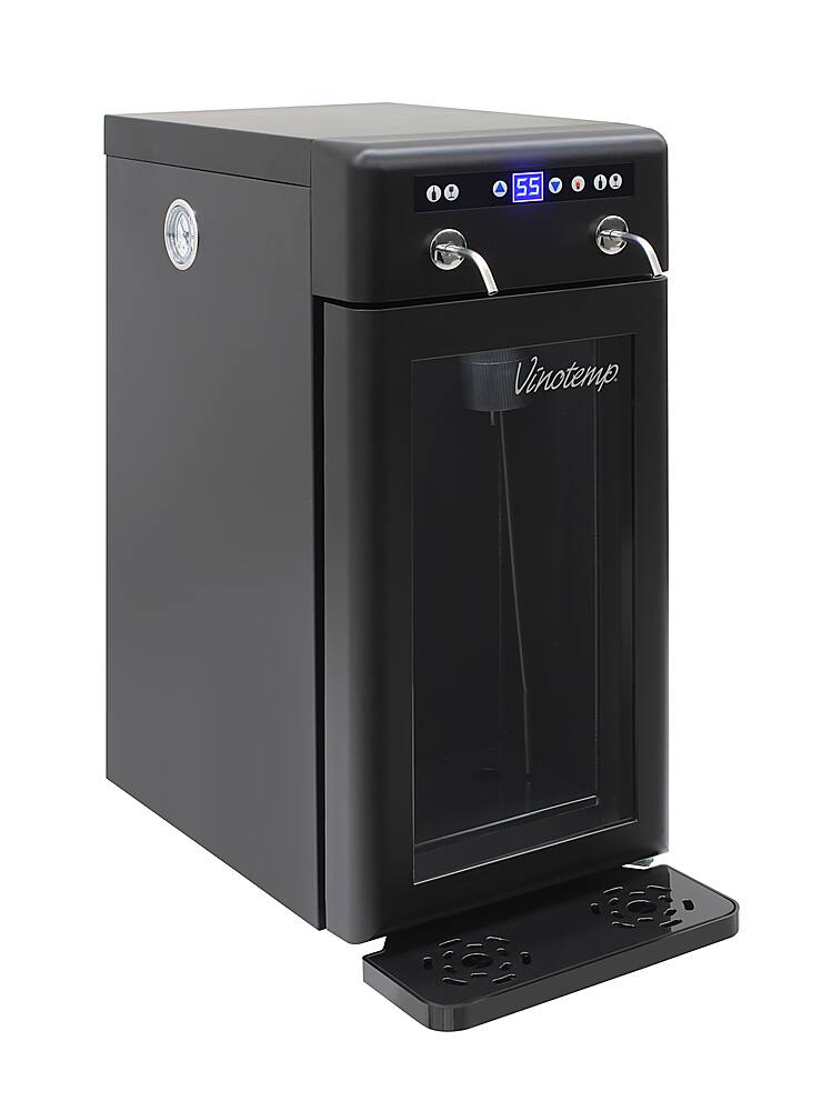 Left. Vinotemp - 2-Bottle Wine Dispenser - Black.