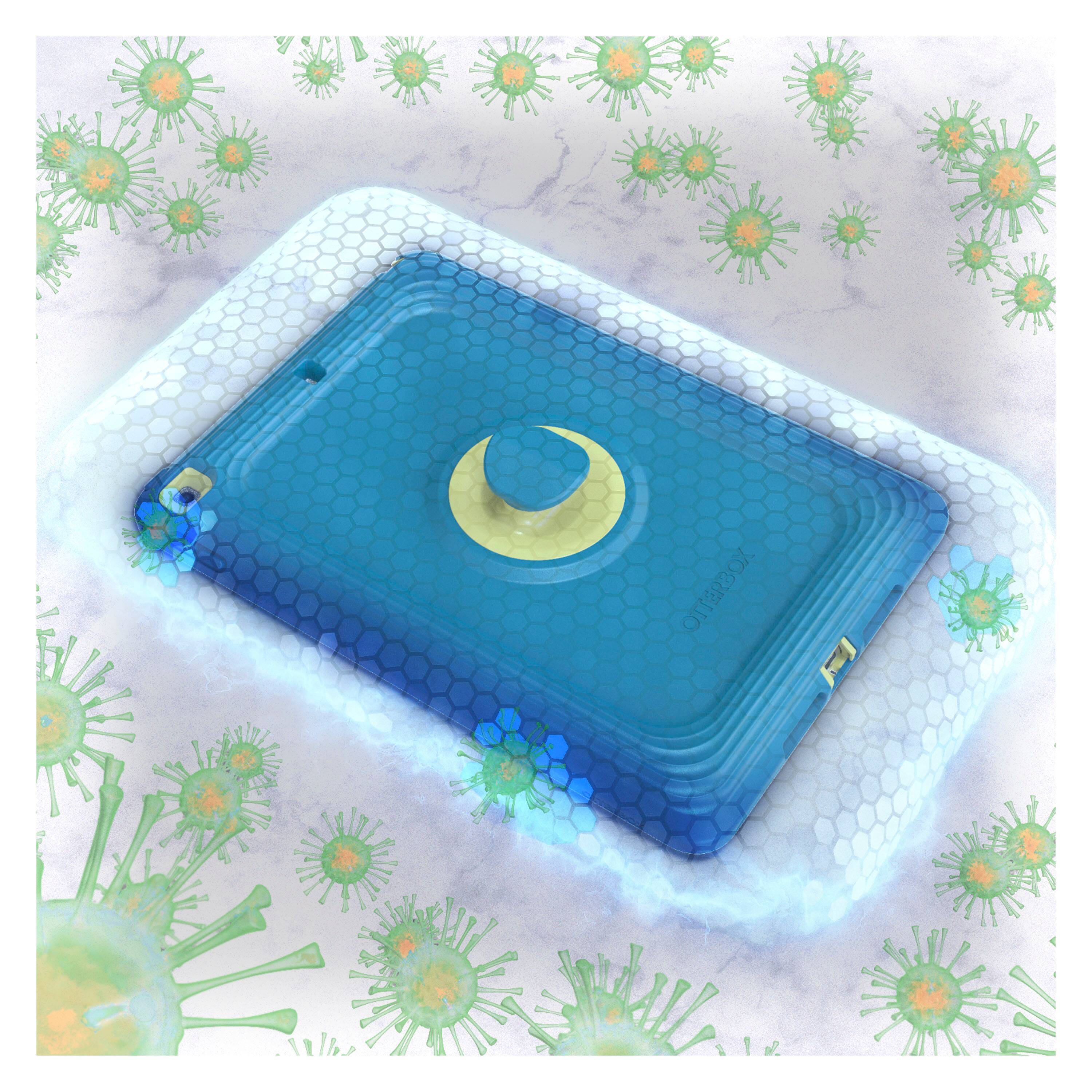 Alt View 14. OtterBox - Kids EasyGrab Tablet Case for Apple® iPad® (7th generation, 8th generation, and 9th generation) - Galaxy Runner.